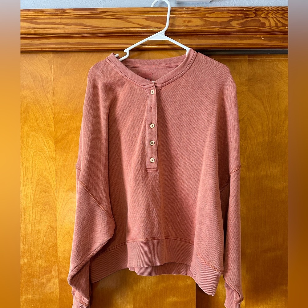 American Eagle half button sweatshirt